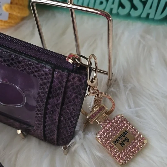 ๐๐ LOW START ๐๐Coach Purple id Card Holder And Purse Bling - Picture 4 of 9